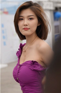 浅紫色包屯短裙美女模特3A4298[3.53G]