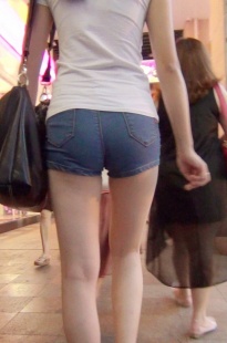 超紧牛仔热裤包臀小妹[614M/M2TS]