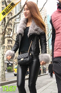 4K-黑色紧身皮裤极品长腿美女T167[481M]
