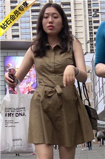 4K-性感连衣裙长腿街拍高跟美女DJ588[1G]