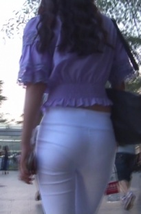 步伐匆匆的极品白裤美眉[280M/MTS]