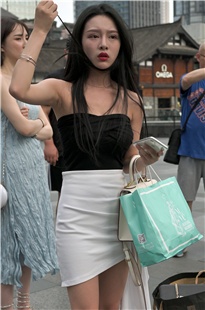 性感抹胸一字肩包屯裙高跟美女3A728[481M]