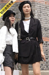 4K-气质短裙长腿长靴街拍美女DJ306[884M]