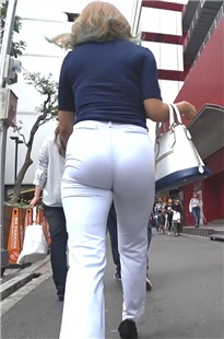 白色微透紧裤饱满圆润大PG大胸OL [1.42G]