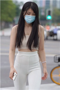 【加菲mao街拍作品】白裤女子MJ1130