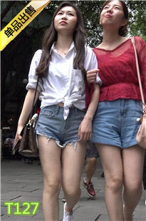 4K-蓝色牛仔热裤漂亮美女T127[1.27G]