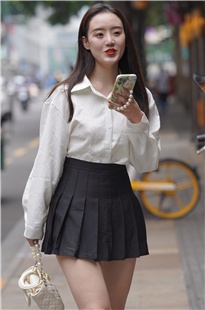 百褶裙美女MJ2944