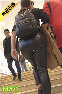 4K-黑色高跟紧身皮裤极品饱满圆润宽臀美眉M071[1.27G]