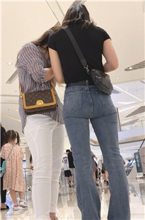 紧身牛仔紧屯深沟美女JS197[2.41G]