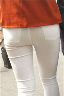 3个极品紧身白裤丰满圆臀MM[202M/MP4]