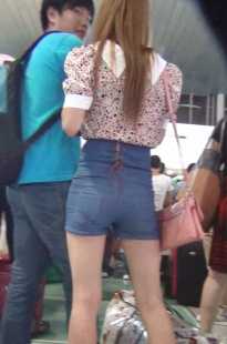 连体高腰牛仔热裤MM [291M/MTS]