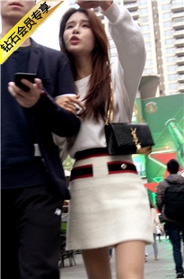 4K-气质短裙长腿街拍高跟美女DJ445[1.01G]