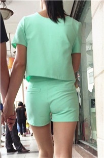 清新绿色热裤套装MM [364M/MP4]