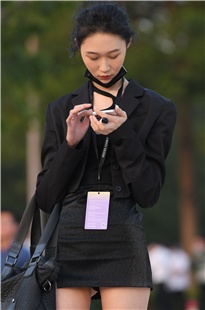 黑色连衣裙美女3A3802[2.38G]