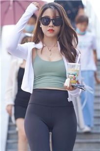 【一筒街拍作品】黑色瑜伽裤女孩MJ1146