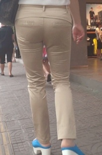 米色紧身裤熟女[213M/MTS]