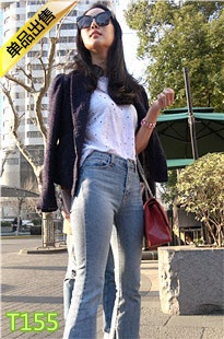 4K-街拍宽臀牛仔喇叭裤小姐姐T155[825M]