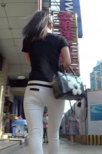 白色紧身裤冷艳OL [199M/MTS]