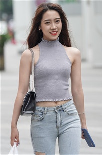 【凯恩模拍作品】夏风微凉紧牛美女MJ1117