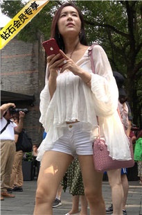 4K-街拍白色热裤长腿高跟美女DJ204[2.27G]