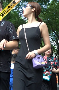 4K-气质吊带路背装包臀裙街拍美女DJ187[1.32G]