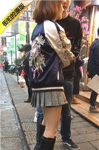 黑色高筒靴灰色超短裙清纯短发美女[231M/MOV]