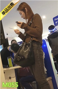 4K-商场跟拍黑色紧身牛仔裤长腿翘臀妹子M055[554M]