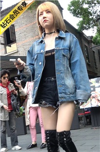 4K-街拍热裤长靴长腿美女DJ197[1.59G]